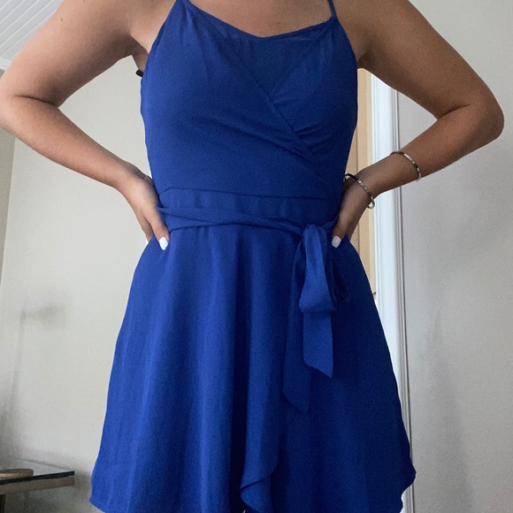 Express NWT Royal Blue Romper - Picture 7 of 9